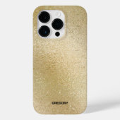 Coques Case-Mate iPhone Arrière - plan brillant en or clair irisé (Verso)