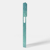 Coques Case-Mate iPhone Arrière - plan chatoyant bleu-vert irisé (Verso / Droite)