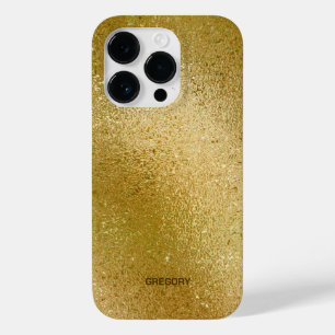 Coque Pour iPhone 14 Pro Arrière - plan chatoyant brillant or riche
