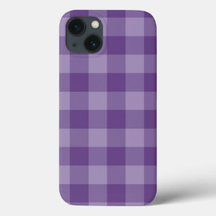 iPhone 13 Case Arrière - plan checkered violet