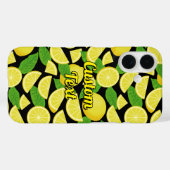 Coques Case-Mate iPhone Arrière - plan citron (Verso (horizontal))