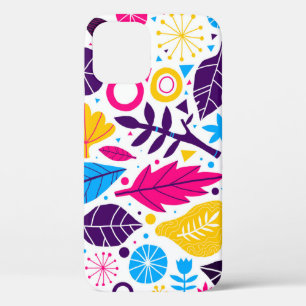 Case-Mate iPhone Case Arrière - plan coloré avec élément floral dessiné