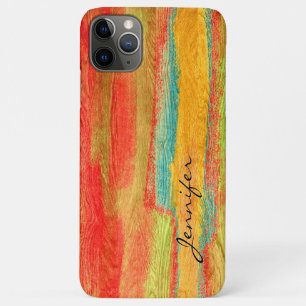 Case-Mate iPhone Case Arrière - plan coloré moderne de grain de bois