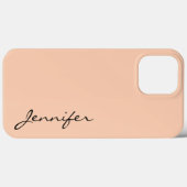 Coques Case-Mate iPhone Arrière - plan couleur abricot (Verso (horizontal))