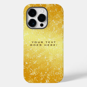 Coque Pour iPhone 14 Pro Arrière - plan couleur or spécial unique clair