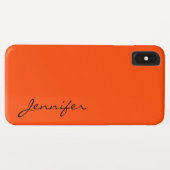 Coques Case-Mate iPhone Arrière - plan couleur rouge orange (Dos (Horizontal))