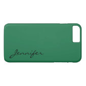 Coques Case-Mate iPhone Arrière - plan couleur vert foncé (Dos (Horizontal))