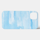 Coques Case-Mate iPhone arrière - plan d'aquarelle bleu Abstrait, texture. (Verso (horizontal))