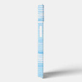 Coques Case-Mate iPhone arrière - plan d'aquarelle bleu Abstrait, texture. (Verso / Droite)