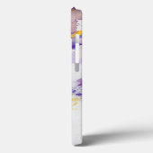 Coques Case-Mate iPhone arrière - plan d'aquarelle jaune et violet (Verso / Gauche)