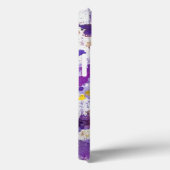 Coques Case-Mate iPhone arrière - plan d'aquarelle jaune et violet (Verso / Droite)