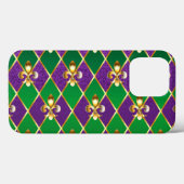 Coques Case-Mate iPhone Arrière - plan de bijoux Mardi Gras (Verso (horizontal))