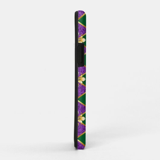 Coques Case-Mate iPhone Arrière - plan de bijoux Mardi Gras (Dos/Droite)