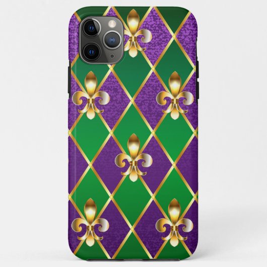 Coques Case-Mate iPhone Arrière - plan de bijoux Mardi Gras (Dos)