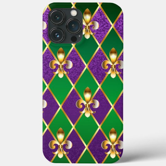 Coques Case-Mate iPhone Arrière - plan de bijoux Mardi Gras (Verso)