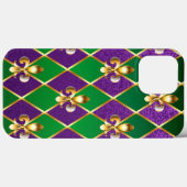 Coques Case-Mate iPhone Arrière - plan de bijoux Mardi Gras (Verso (horizontal))