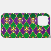 Coques Case-Mate iPhone Arrière - plan de bijoux Mardi Gras (Verso (horizontal))