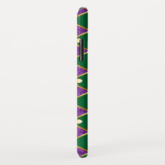 Coques Case-Mate iPhone Arrière - plan de bijoux Mardi Gras (Dos/Droite)