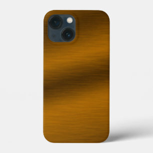 iPhone 13 Mini Coque Arrière - plan de bronze brossé