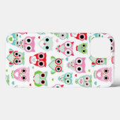 Coques Case-Mate iPhone arrière - plan de chouette couleur pastel (Verso (horizontal))