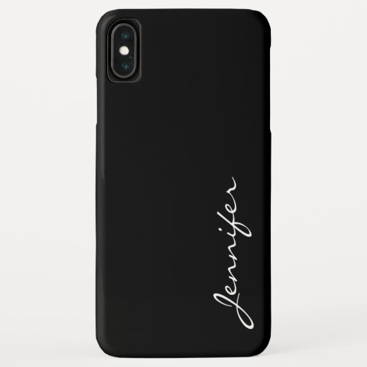 Coques Case-Mate iPhone Arrière - plan de couleur noire (Dos)