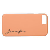 Coques Case-Mate iPhone Arrière - plan de couleur tangerine atomique (Dos (Horizontal))