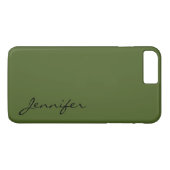 Coques Case-Mate iPhone Arrière - plan de couleur vert mousse foncée (Dos (Horizontal))