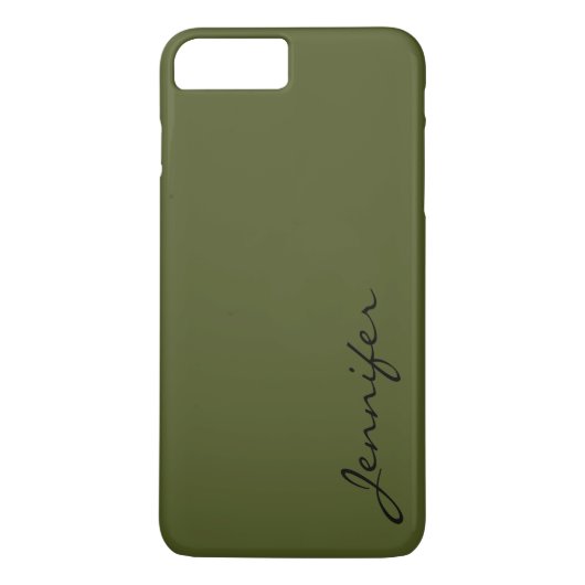 Coques Case-Mate iPhone Arrière - plan de couleur verte de l'armée (Dos)