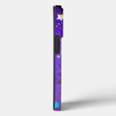 Coques Case-Mate iPhone Arrière - plan de feuille violet avec étoiles (Verso / Droite)