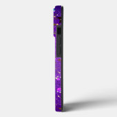 Coques Case-Mate iPhone Arrière - plan de feuille violet avec étoiles (Verso / Gauche)