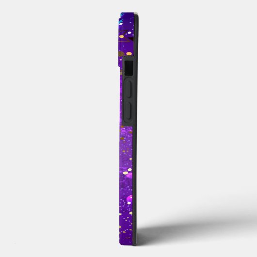 Coques Case-Mate iPhone Arrière - plan de feuille violet avec étoiles (Verso / Gauche)