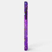 Coques Case-Mate iPhone Arrière - plan de feuille violet avec étoiles (Dos/Gauche)