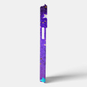 Coques Case-Mate iPhone Arrière - plan de feuille violet avec étoiles (Verso / Droite)