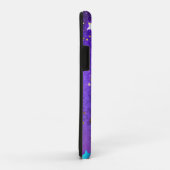 Coques Case-Mate iPhone Arrière - plan de feuille violet avec étoiles (Dos/Droite)