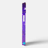 Coques Case-Mate iPhone Arrière - plan de feuille violet avec étoiles (Verso / Droite)