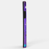 Coques Case-Mate iPhone Arrière - plan de feuille violet avec étoiles (Dos/Droite)