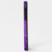 Coques Case-Mate iPhone Arrière - plan de feuille violet avec étoiles (Dos/Gauche)
