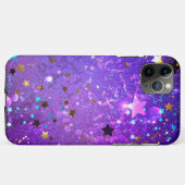Coques Case-Mate iPhone Arrière - plan de feuille violet avec étoiles (Dos (Horizontal))