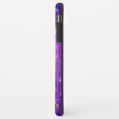 Coques Case-Mate iPhone Arrière - plan de feuille violet avec étoiles (Dos/Gauche)
