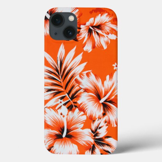 Coques Case-Mate iPhone Arrière - plan de fleur d'Hibiscus hawaïen (Verso)