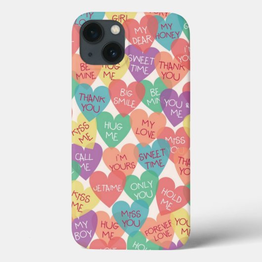Coques Case-Mate iPhone Arrière - plan de forme d'amour (Verso)