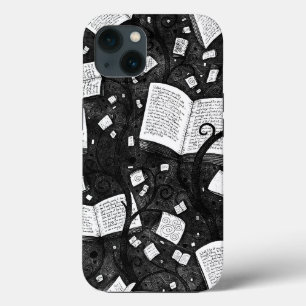 Case-Mate iPhone Case Arrière - plan De Livres Noir Et Blanc