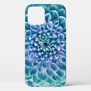 Case-Mate iPhone Case Arrière - plan de macro à fleurs turquoise Dahlia