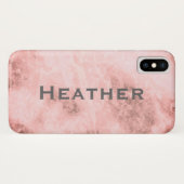 Coques Case-Mate iPhone Arrière - plan de marbre rose Monogram (Dos (Horizontal))