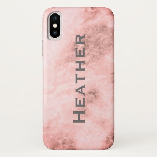 Coques Case-Mate iPhone Arrière - plan de marbre rose Monogram (Dos)