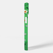 Coques Case-Mate iPhone Arrière - plan de Noël vert avec des flocons de ne (Verso / Droite)