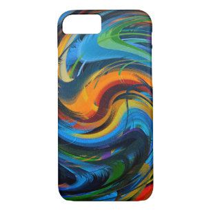 Coque iPhone 8/7 Arrière - plan de peinture colorée Abstrait Art Sw