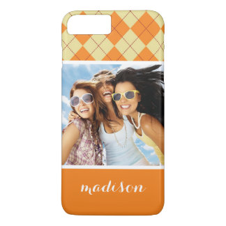 Coque iPhone 8 Plus/7 Plus Arrière - plan de pull photo et nom personnalisé
