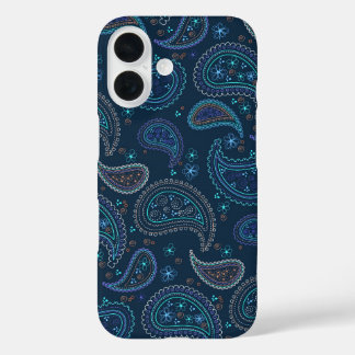 Coques iPhone 16 Arrière - plan de texture Paisleys
