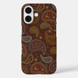 Coques iPhone 16 Arrière - plan de texture Paisleys